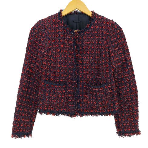 アナイ ANAYI Julestournier生地ツイードノーカラージャケット レディース  38